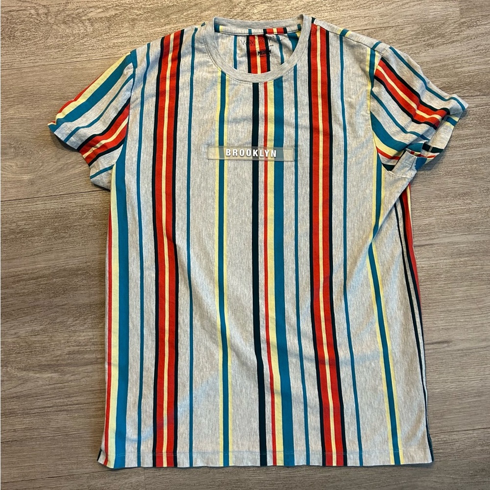 Vox Populi For the People Striped “Brooklyn” T-shirt Size Medium